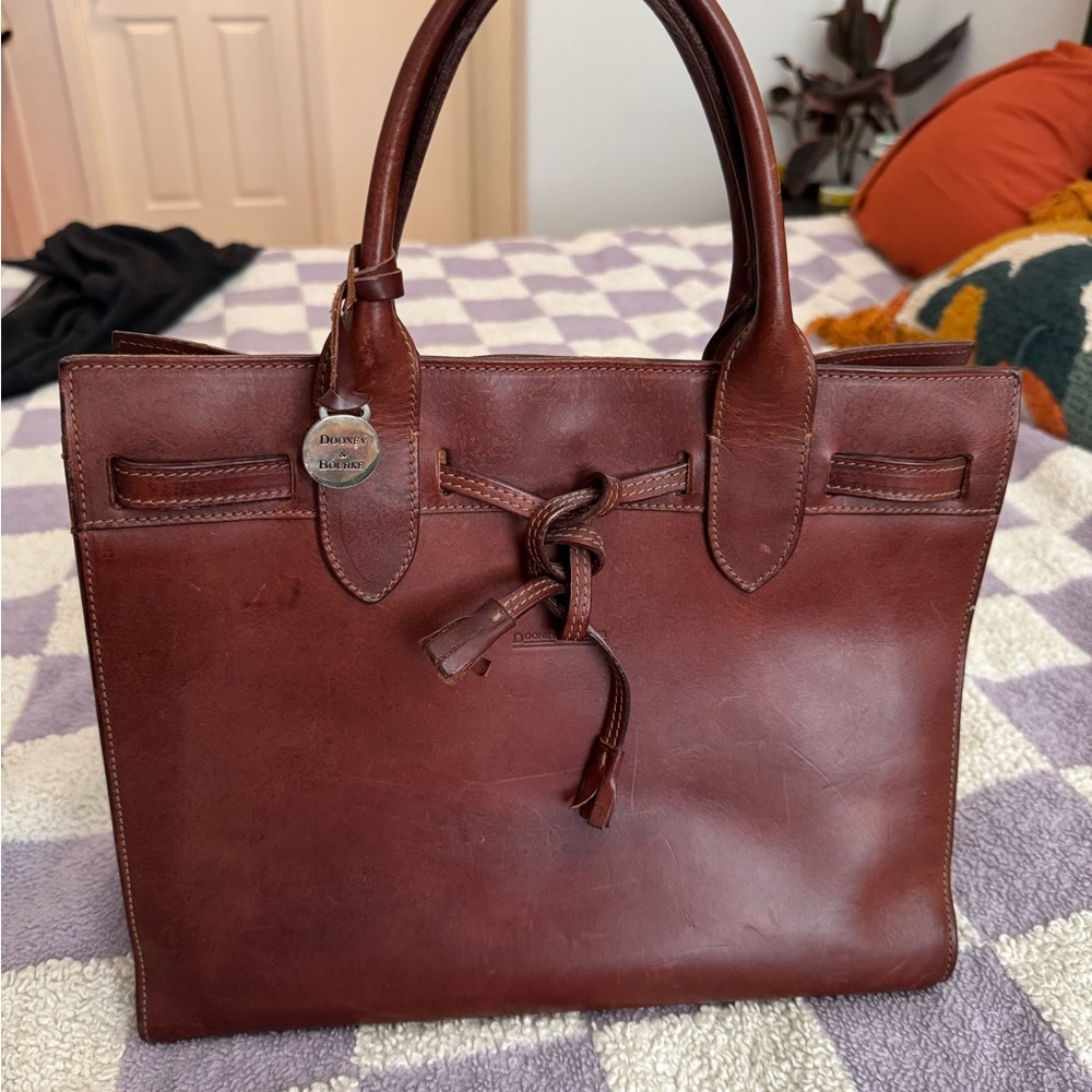 Vintage Dooney & Bourke Brown Leather Handbag